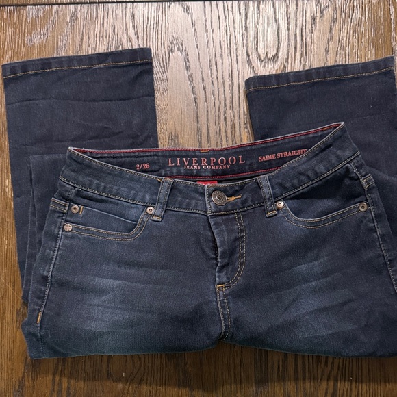Liverpool Women's Deep Indigo Sadie Straight Leg Jeans 26 EUC - Picture 4 of 6